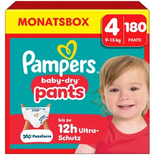 Pampers Baby-Dry Gr. 4 (9-15 kg) 180 St.