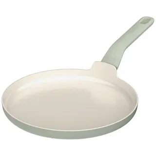 BergHOFF Pancakepfanne , Salbeigrün , Metall , 2.5 cm , hitzebeständige Griffe, backofengeeignet, antihaftbeschichtet, schadstofffrei gemäß EU-Standards , Kochgeschirr, Pfannen, Crepespfannen