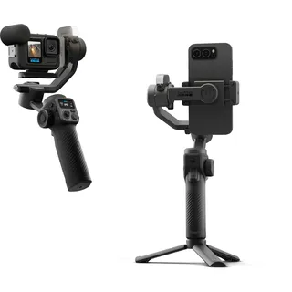 GoPro Fluid Pro AI 3-Achsen-Gimbal-Stabilisator für GoPro-Kameras und Smartphones, Motivverfolgung, Beleuchtung, kabellose Kamerasteuerung, tragbar, Vlogging, 360°-Drehung, Geräteaufladung