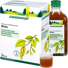 Schoenenberger - Birke naturreiner Heilpflanzensaft - 3x 200 ml (600 ml) Glasflaschen - freiverkäufliches Arzneimittel - unterstützende Behandlung rheumatischer Beschwerden