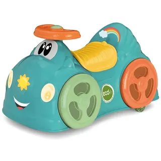 Chicco Rutscher All Around Eco+ Grün, Geeignet für 1-3 Jahre (bis 20 kg), Made in Italy, 75% Recycelter Kunststoff, Schwenkbare Räder, Mechanische Hupe, Aufbewahrungsfach, Inklusive Aufkleber, Türkis