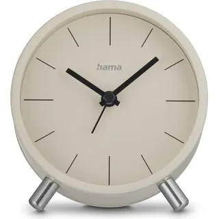 Hama Funkwecker Flores, analog, ohne Ticken, Grau/Beige (00222229) - Beige, Schwarz
