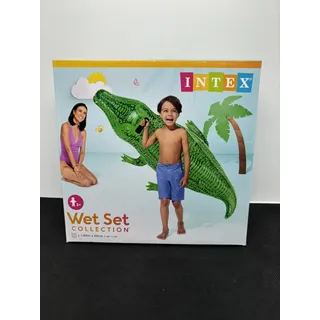 Intex Reittier Luftmatratze Pool Alligator Schwimmtier Krokodil aufblasbares Badetier D/S