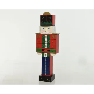Nussknacker Adventskalender 15.5x9.5x47 CM Hölzern Deko Haus Weihnachten Addo