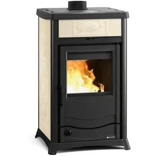 Kaminofen A Holz NORDICA Termorossella Plus DSA.16 Keramik Jugendstil Creme