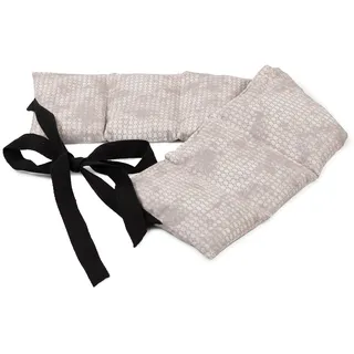 Rapssamenkissen 7-Kammer mit Band. Wärmekissen, Körnerkissen (65x15cm Farbe: shabby-chic grau-beige) Rapskissen