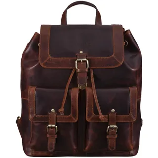 STILORD 'Nora' Großer Lederrucksack Vintage Hochwertiger Daypack 13.3 Zoll Rucksack-Handtasche für Schule Office Uni Freizeit Büro Echtes Leder für Damen und Herren, Farbe:bordeaux - braun