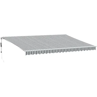 vidaXL Markise Automatisch Anthrazit & Weiß 500x350 cm - Grau