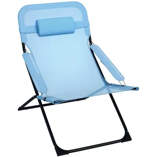 Outsunny Campingstuhl Klappstuhl Blau