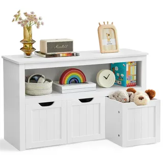 VASAGLE Kinderregal 102 x 30 x 60 cm MDF weiß