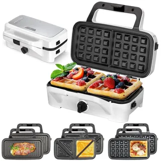 MPM MOP-33M 3 in 1 Sandwichmaker, Toaster Weiss