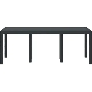 vidaXL Wetterfester Gartentisch Anthrazit 200 x 100 x 73 cm - Grau