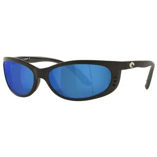 Costa Fathom Verspiegelte Polarisierte Sonnenbrille - Matte Black - Blue Mirror 580P/CAT3