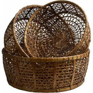 Rattankorb korb aus Rattan und Bambus, dekorative Unikate Handarbeit Flechtkorb