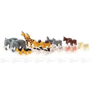 Reifentier Tiere für Arche farbig (20) Höhe ca 4,5 cm NEU - Bunt