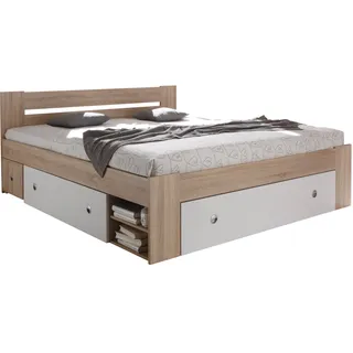 Pol Power Stefan Bett Holzwerkstoff Dekorfolie 3 Schubladen 180x200 cm