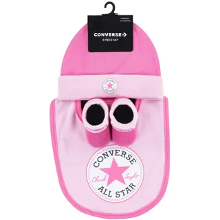 Converse Neugeborenen-Geschenkset »CHUCK INFANT HAT BIB BOOTIE SET 3PC«, rosa