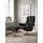 Relaxsessel Mayfair Leder 92 x 103 x 79 cm Schwarz mit Hocker