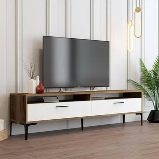 Dmora Eltanin TV-Schrank 47x35x180 cm Braun/Walnuss