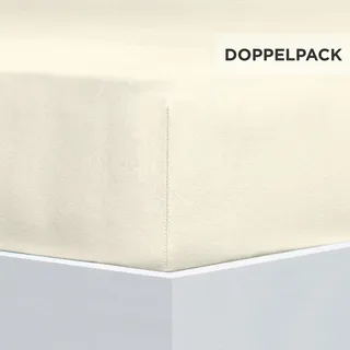 Bettlaken FLORELLA "Flausch-Flanell, 100% Baumwolle", beige (ivory), B:100cm L:200cm, Flanell, Obermaterial: 100% Baumwolle CO., Bettlaken, Bettlaken