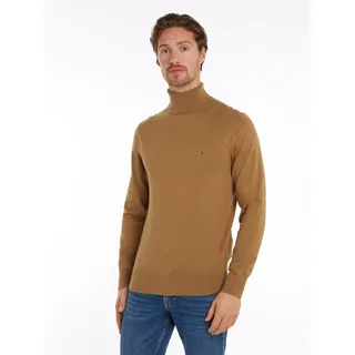 Tommy Hilfiger Rollkragenpullover »PIMA ORG CTN CASHMERE ROLL NECK«, beige