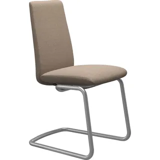 Stressless® Polsterstuhl »Laurel«, ROHLEDER Stoff Q2 FARON, Low Back, Größe M, mit Beinen aus Stahl in Chrom matt, beige