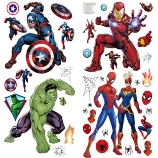 Kibi Sticker 3D Tromppe l'Auge, Avengers Iron Man Wandsticker, selbstklebend, Marvel Kinder Wandaufkleber Wandüber Wall Art Wandtattoo Ironman Wandaufkleber Ironman Wandsticker