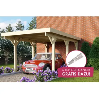 Karibu Classic 1 2,74 x 3,96 m braun inkl. Pfostenanker