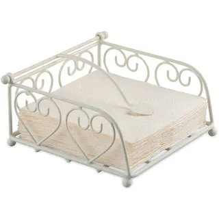 Ambiente Metall Serviettenhalter - Napkin Holder Heart Small Cream Für Cocktail Servietten 25 x 25 cm