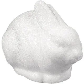 RAYHER HOBBY Rayher Styropor-Hase, sitzend, weiß, 14 x 8 cm, Schaumstoffhase zum Basteln, Hase zum Bekleben und Bemalen, 3347900