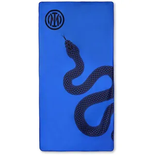 Inter Biscione Premium Strandtuch aus Mikrofaser, 180 x 90 cm, Handtuch aus Mikrofaser, sehr saugfähig, perfekt für Strand, Meer, Pool und Sommerurlaub, offizielles Produkt