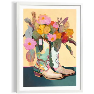 Leinwandbild REINDERS "Flower Boots", bunt (farbe bild(er): bunt), B:50cm H:70cm T:2,2cm, MDF, Bilder, Leinwandbild