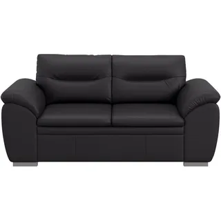 Cotta Couch Kunstleder 2-Sitzer Schwarz