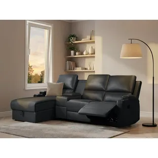 OTTO home Eckcouch Polyester 3-Sitzer Schwarz