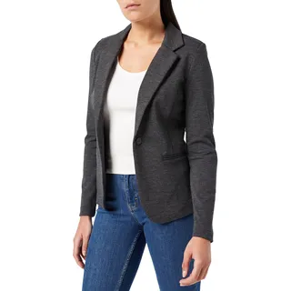 ICHI IHKATE BL Damen Blazer Kurzblazer Jacke Ein-Knopf-Blazer mit Stretch und Reverskragen, Größe:XS, Farbe:Dark Grey Melange (10021)