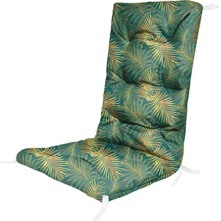 Palm Grün Hochlehner Auflagen für Stühle 125 x 50 x 8cm Gartenstuhl Sitzpolster Sitzauflagen Outdoor Kissen Palettenauflage Bankauflage Polsterauflage Matratze Gartenpolster Farbe Palm Grün [146] - Bunt