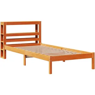 vidaXL Bettgestell mit Kopfteil ohne Matratze Wachsbraun 100x200 cm - Braun
