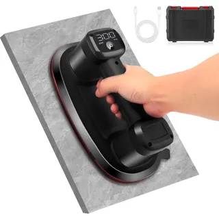 Glas- und Fliesenheber, 300 kg Tragfähigkeit, Intelligentes Display, schwarz