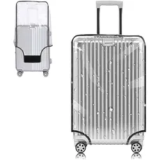 Yotako Transparente PVC-Koffer-Schutzhüllen, 61 cm, 71 cm, 76,2 cm, 76,2 cm, Gepäckabdeckung für Koffer, konventionelle Gepäckschoner und aktualisierte Koffer-Reißverschlussabdeckungen, durchsichtig,