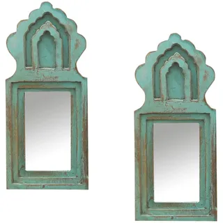 2er Set Boho wanddeko Wandspiegel Kosmetikspiegel Schminkspiegel spiegel 22cm