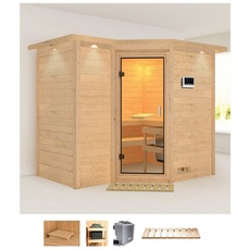 Bild von Sauna »Sanna 2«, (Set), 9-kW-Bio-Ofen mit externer Steuerung beige