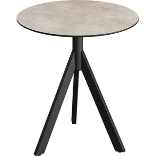 Infinity Tripod Terrassentisch Schwarz frame + Moonstone HPL Ø70 cm - Schwarz