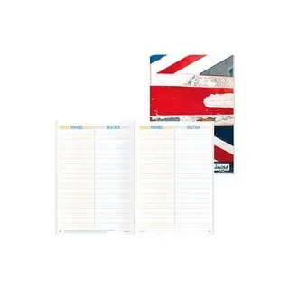 Häfft® Verlag Vokabelheft Schulstuff Union Jack liniert DIN A5 ohne Rand, 64 Blatt, 1 St.