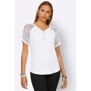 CREATION L Spitzenshirt »Shirt« 1 Stk., weiß,
