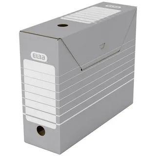 Elba Archivboxen tric grau/weiß 11,0 x 34,0 x 27,0 cm, 10 St.