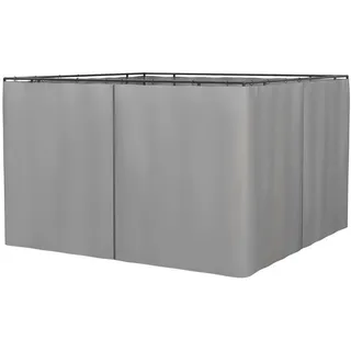 Outsunny Seitenwand für Pavillon 4 Stück 3,02 x 2,05 m Hellgrau