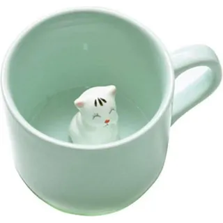 Keramik-Becher 3D Tier-Morgen-Schale 230ml - Kaffee Tee Geschenk