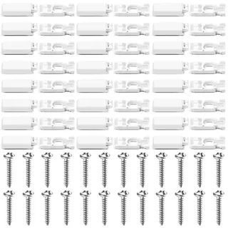 Blulu 24 Stück Spannschuhe für Verspannte Plissees Halterungen Zubehör Plissee Ersatzteile Klemmträger für Stick & Fix Klebeträger und Front Klebeplatten, 11 x 29 mm