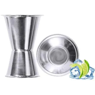 Kerafactum Messbecher Barmass Cocktailmessbecher Cocktail Doppelmass Skala 3cl 5cl Edelstahl Schnaps Ausgiesser Mixbecher Portionierer Zubehör Jigger Cocktails Massbecher Maatbeker Barbecher