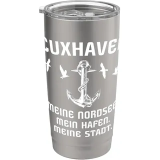 Cuxhaven Nordsee Urlaub Souvenir Stadt Cuxhaven Doppelwandiger Edelstahl-Thermobecher